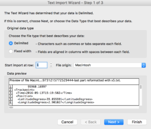 Excel import dialog #1